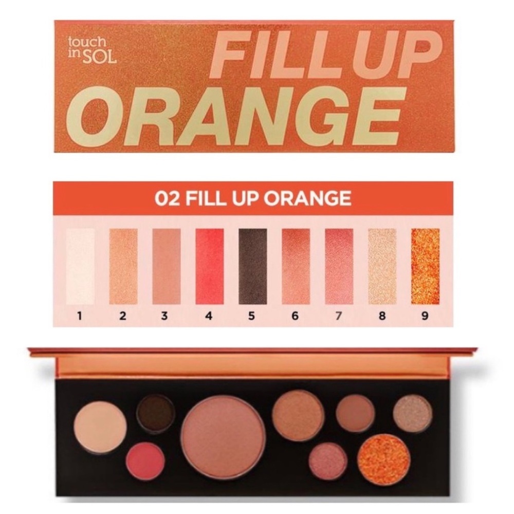 Touch in sol fill up orange eyeshadow palette new!
